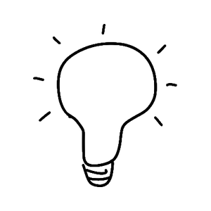 Hand-drawn lightbulb